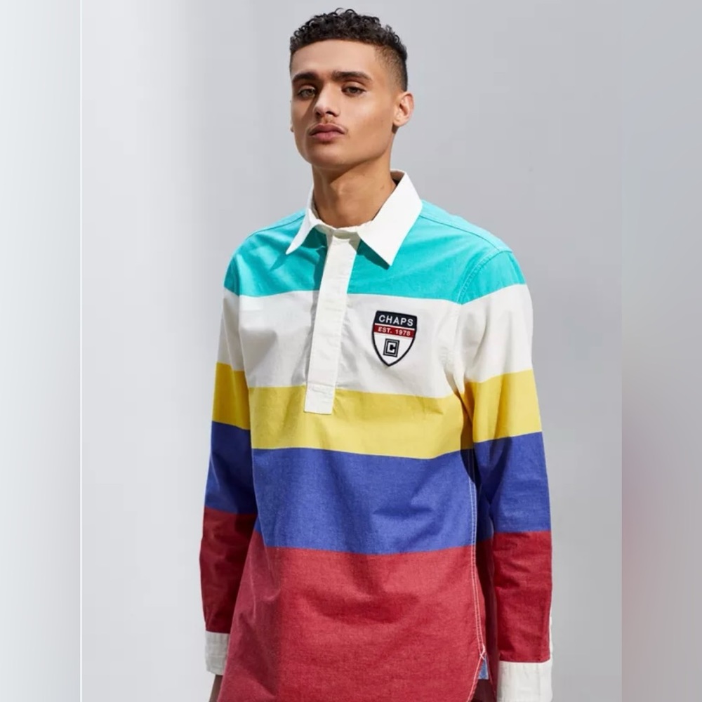 Chaps Horizontal Stripe Rugby Shirt